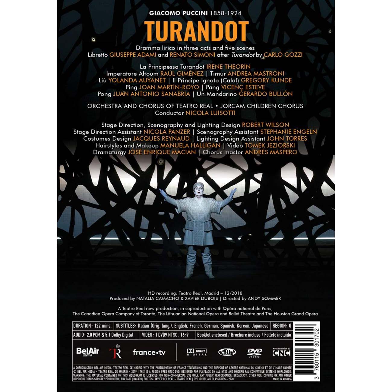 Puccini: Turandot (DVD) – Irene Theorin, Gregory Kunde